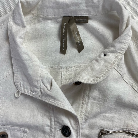 PENNINGTONS White Collared Vest Sleeveless Jacket Size 2X - Picture 4 of 10